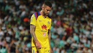 Jérémy Ménez se lamenta en un partido de América