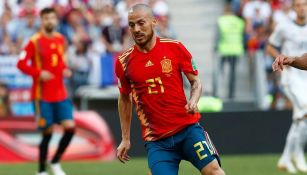 David Silva disputa un encuentro en Rusia 2018