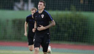 Mandzukic en entrenamiento con la Selección de Croacia 