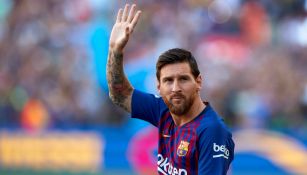 Lionel Messi previo al duelo del trofeo Joan Gamper 