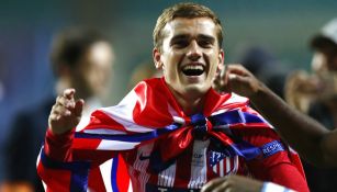 Antoine Griezmann celebra su triunfo en la Supercopa de Europa