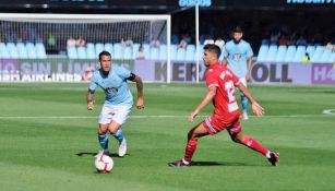 Acciones durante el encuentro entre el Celta y Espanyol