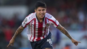 Eduardo López celebra su gol ante Veracruz