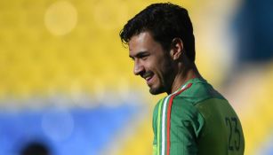 Alanís en un entrenamiento de la Selección 