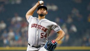 Roberto Osuna durante un partido con los Houston Astros