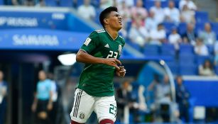 Gallardo se lamenta en un encuentro con la Selección Mexicana