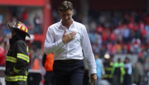 Hernán Cristante, durante un juego contra León