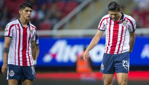 Chivas durante el encuentro contra Pachuca