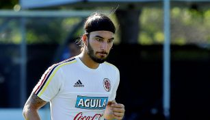 Sebastián Pérez en entrenamiento con Colombia 