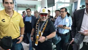 Maradona, en su llegada a Sinaloa el viernes pasado