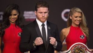 Canelo Álvarez en la conferencia previa a la pelea