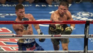 Canelo y Golovkin durante la primera pelea entre ambos