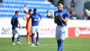 Antonio Briseño festeja un gol con el Feirense