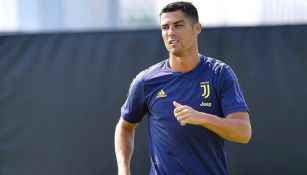 Cristiano Ronaldo, durante un entrenamiento con la Juventus