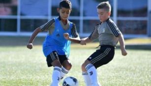 Hijo de CR7 en entrenamiento con la Juve 