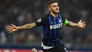 Icardi celebra una anotación con el Inter en la Serie A