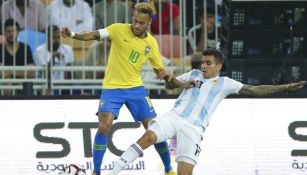 Neymar durante partido entre Brasil y Argentina 