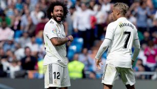 Marcelo celebra una anotación con Mariano