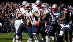 Julian Edelman celebra el touchdown contra Bears