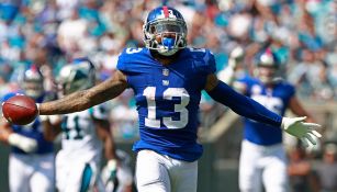 Odell Beckham Jr. festeja una anotación