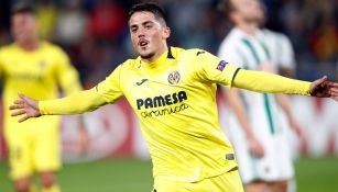 Fornals celebra un gol con el Villarreal