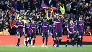 Barcelona celebra su triunfo ante el Real Madrid