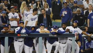 Dodgers durante el juego ante los Red Sox