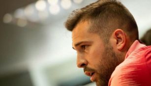 Jordi Alba en conferencia de prensa 