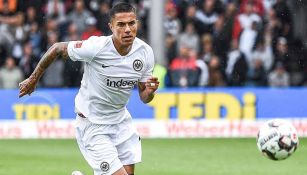 Carlos Salcedo en un partido del Frankfurt