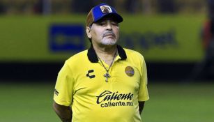 Maradona durante un juego de Dorados