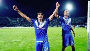 Sandro Tonali celebra un triunfo del Brescia 