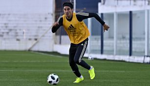 Ochoa, durante un entrenamiento con el Tri