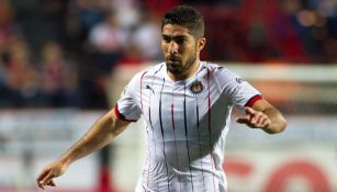 Jair Pereira durante un partido de Chivas en Tijuana