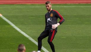 De Gea en una práctica con la selección de España