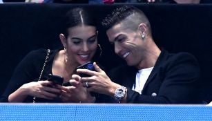 Georgina Rodríguez y Cristiano Ronaldo durante la Final de la ATP
