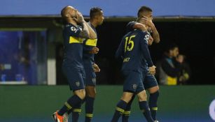  Jugadores de Boca, durante un juego