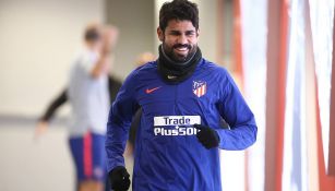 Costa, tras un entrenamiento con el Atlético 