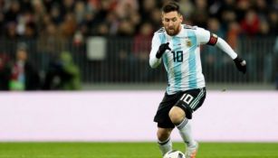 Messi durante un partido de Argentina 