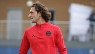 Rabiot , en un entrenamiento con el PSG