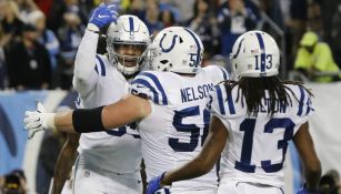 Eric Ebron, celebra anotación de los Colts con Nelson y Hilton 