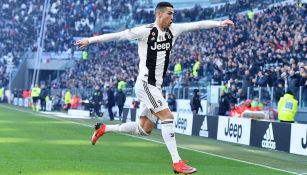 Cristiano Ronaldo celebra una anotación con la Juventus