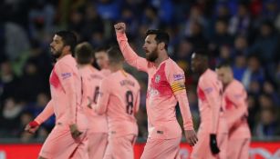 Messi, celebra anotación contra el Getafe 