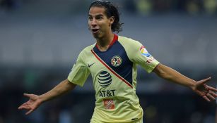 Diego Lainez festeja anotación con el América