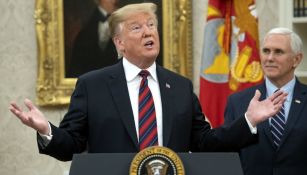 Donald Trump, durante una conferencia de prensa