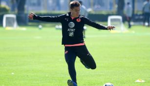 Cristian Insaurralde durante un entrenamiento con América