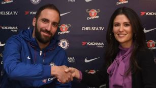  Gonzalo Higuaín tras firmar con el Chelsea