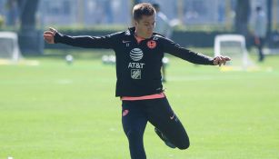 Insaurralde, durante entrenamiento del América