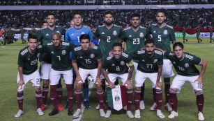 Selección Mexicana previo a un partido contra Chile 