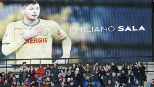 Imagen de Emiliano Sala en una pantalla del Parc des Princes