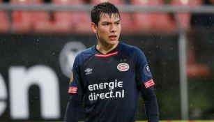 Chucky Lozano durante el partido del PSV